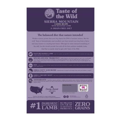 Buy Taste of the Wild Sierra Mountain Canine Recipe With Roasted Lamb